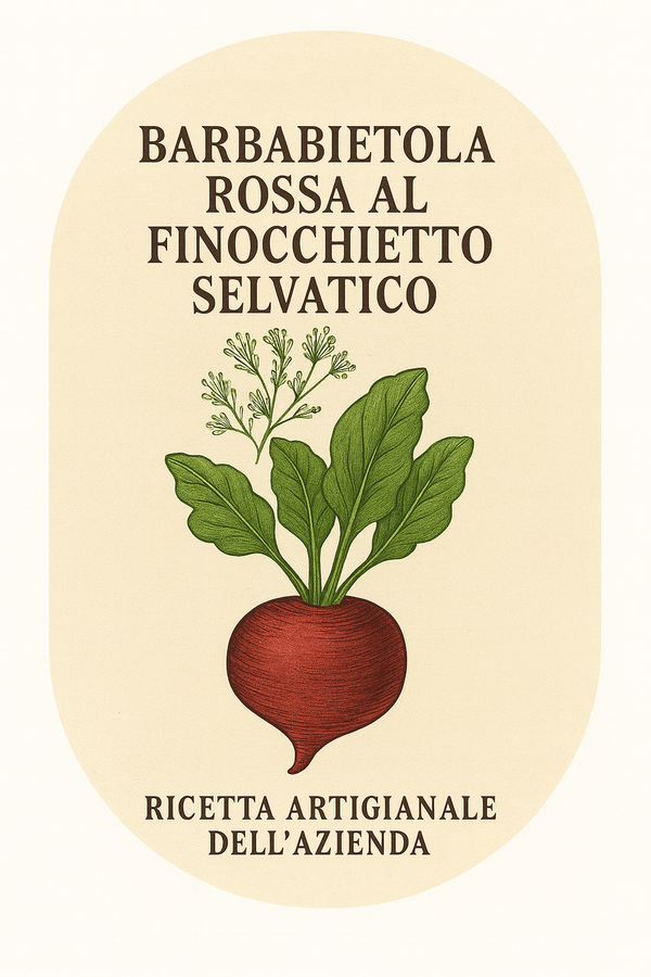 Barbarbietola rossa aromatizzata con finocchietto selvatico