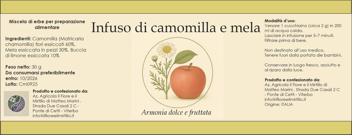 Infuso di Camomilla e Mela